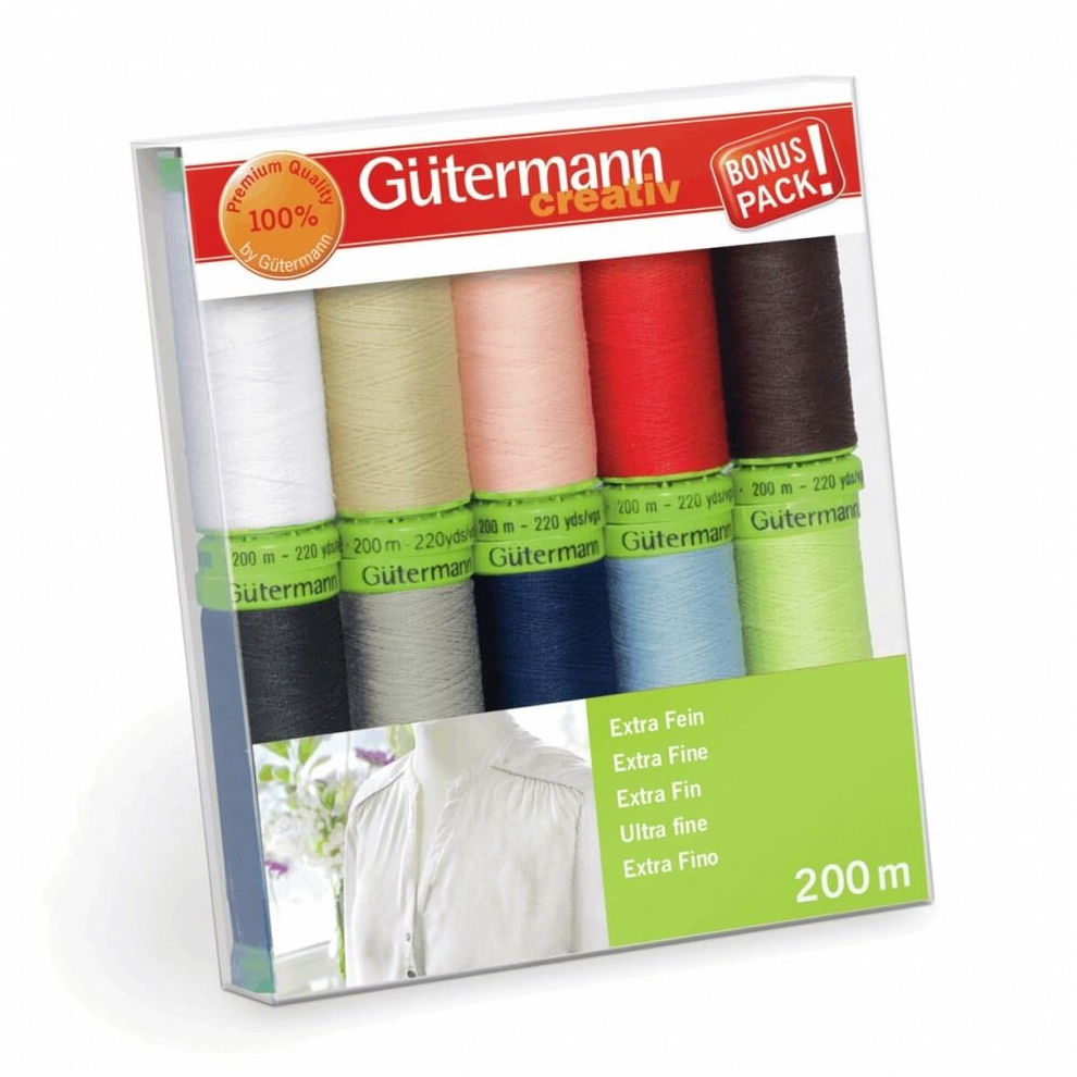 Gutermann Extra Fine Sew All Thread Set Multicoloured - per pack