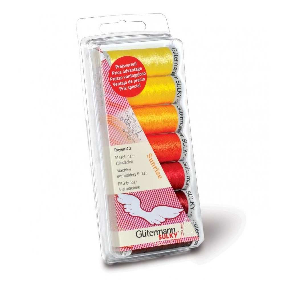 Gütermann Gutermann Embroidery Thread Box Sunrise - 200 Metres - Per Pack Of 7