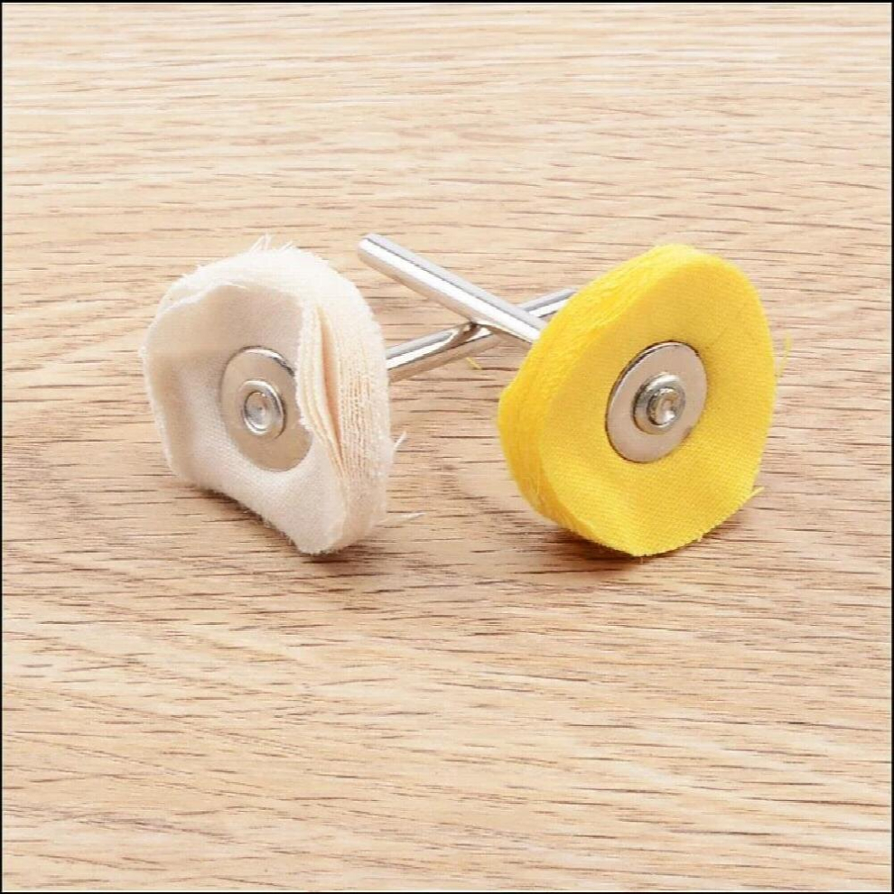Yellow Cloth Wheel Brush Fabric Felt Wheel 2.35Mm Shank Rotary Round Polishing Buffing Tool 885668262171