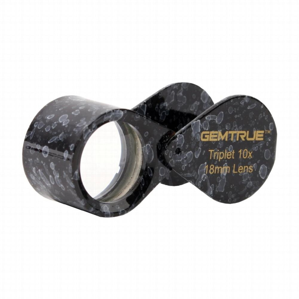 GemTrue Magnifying Triplet Glass Jewelry Diamond Loupe 18mm 10x Jewelry Identifying Tool DK18711