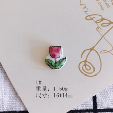 Hot Selling Retro Cartoon Ceramic Flower Rainbow Pendant Necklace Ladies DIY Bracelet Making Materials