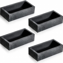 4 Pieces 1 KG Graphite Ingot Mould Casting Ingot Crucible Mould Silver Ingot Mould Melting Casting Refining
