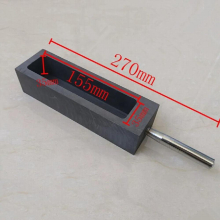 High Purity Graphite Melting Crucible Casting Crucible Graphite Ingot Mold For 3kg Strip With Handle