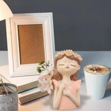 Backpack Girl Concrete Silicone Pot Mold Succulent Flowerpot Clay Cement Plaster Molds DIY Home Garden Flower Pots Mould