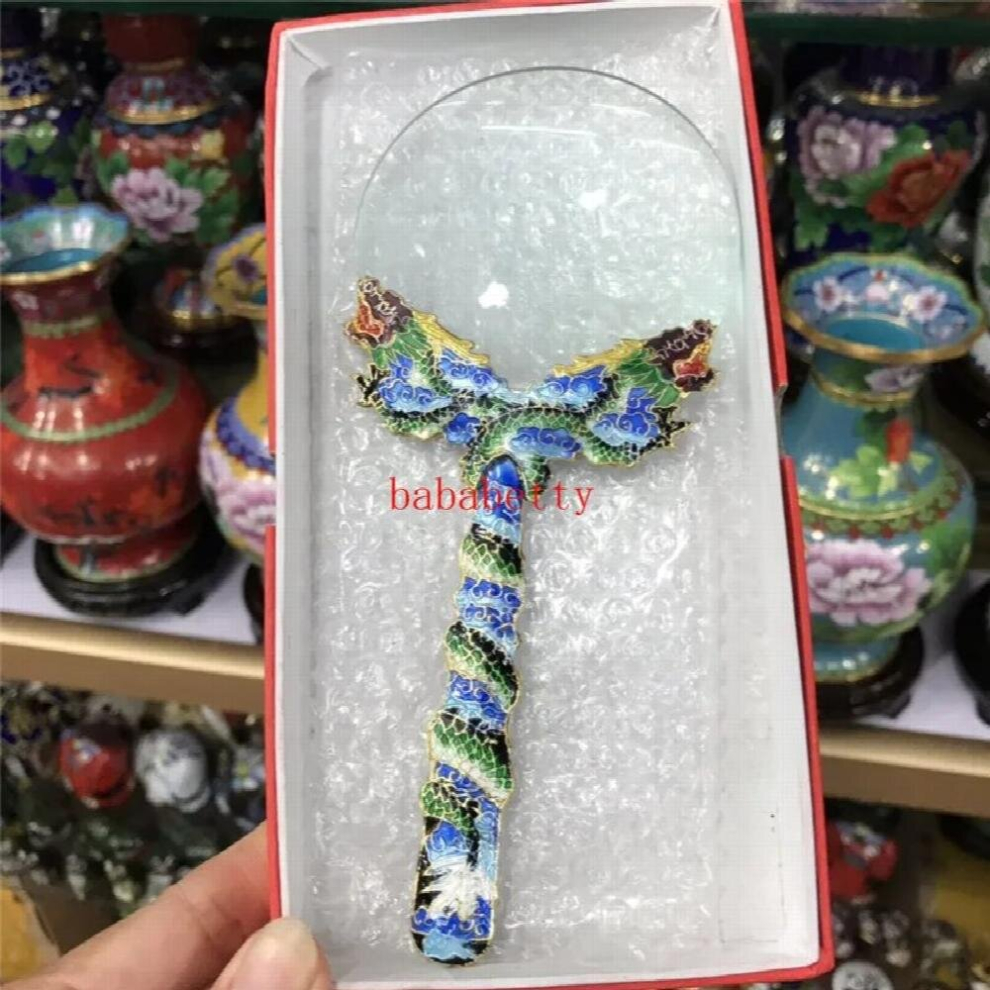 Chinese Cloisonne Dragon Jewelry Magnifier