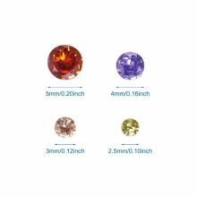 80pcs/box Cubic Zirconia Cabochons Crystal Faceted for Jewelry Making Party Anniversary Decoration