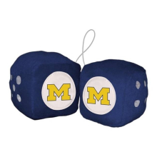 3 in. NCAA Michigan Wolverines Fuzzy Dice