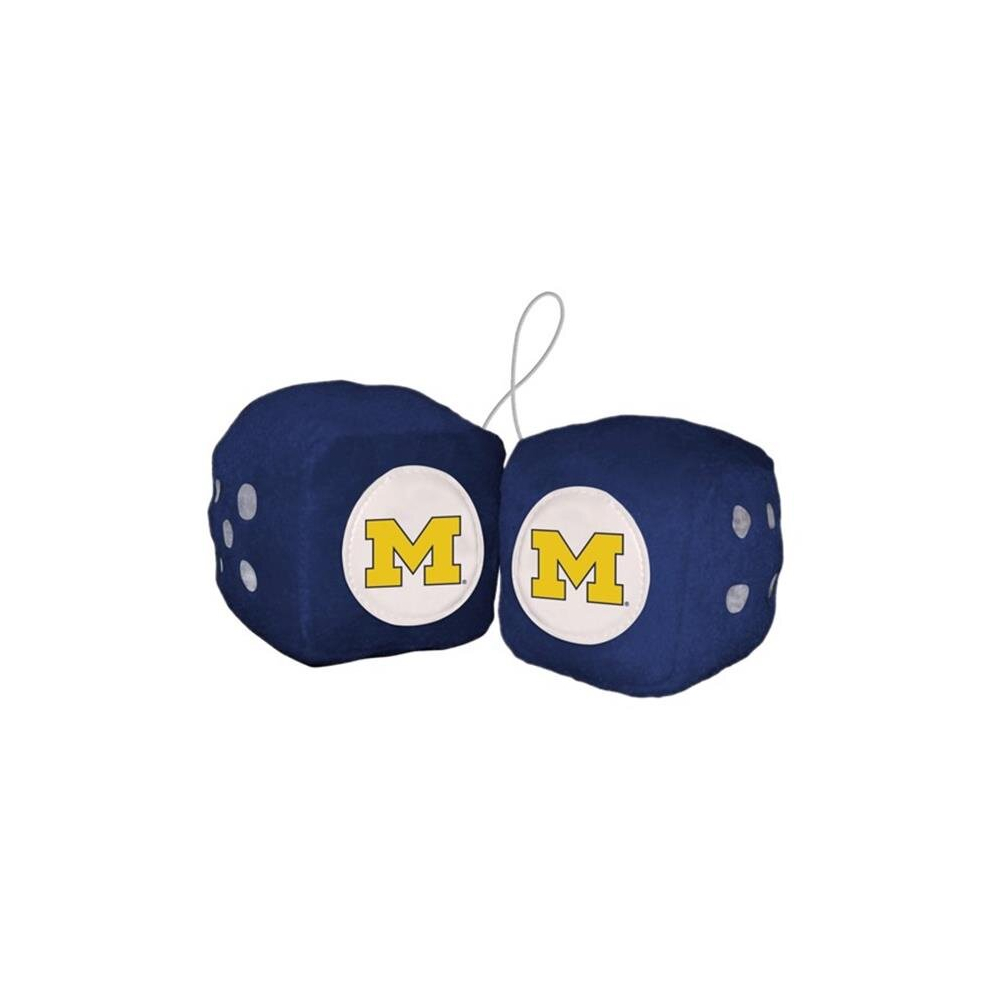 3 In. Ncaa Michigan Wolverines Fuzzy Dice 748702850560