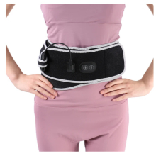(Black) Electric Heating Waist belt pad USB Massager Back Support Brace Pain Relief Protecter Vibration Hot Compress Therapy Lum