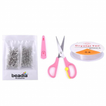 Glass Seed Bead Box Set Lobster Clasps Beading Cord Round Polymer Clay Beads Kit DIY Earring Bracelet Necklace Jewelry Making