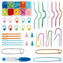 Knitting Tool Sets Mixed Needle Caps Crochet Hooks Plastic Clips Sewing Scissors Cable Stitch Holders Kits for DIY Crafts