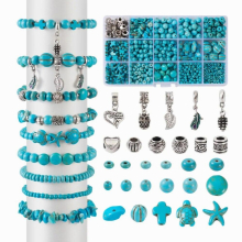 1Set DIY Jewelry Making Finding Kit Including European Beads & Charms for DIY Earring Bracelet Necklace Jewelry Making