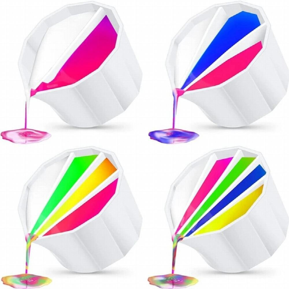 4Pcs Silicone Split Cup For Paint Pouring Reusable Paint Cups For Acrylic Paint Resin Pouring Diy Painting Supplie 885668286009