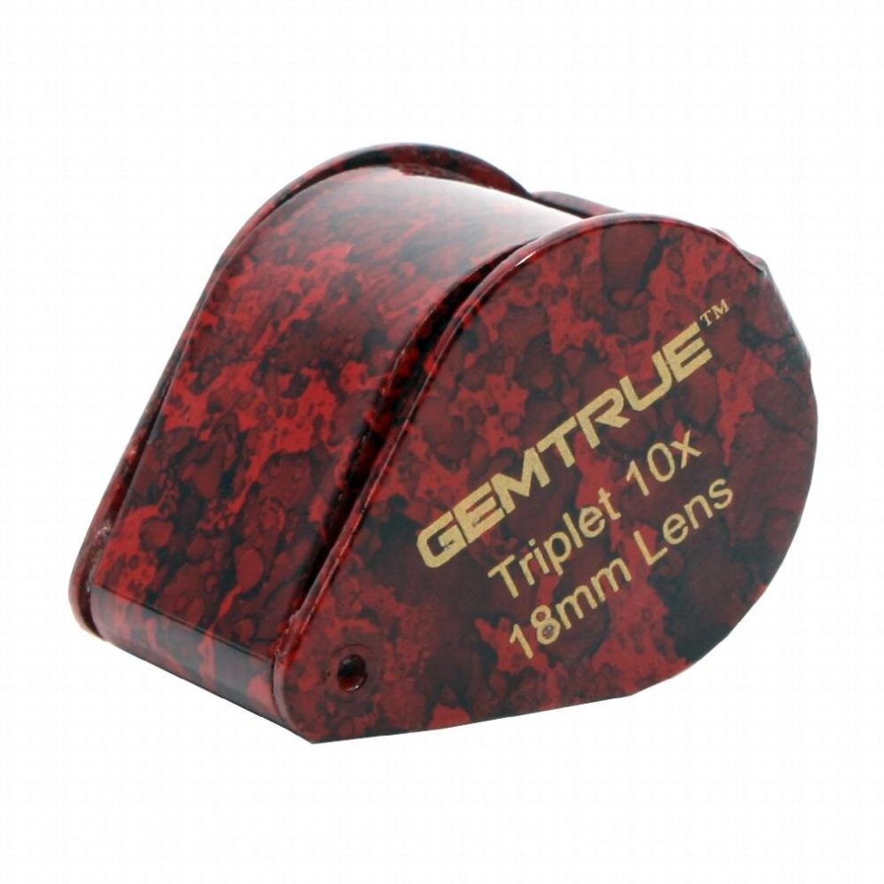 Red Gemtrue High-Quality Promotional Items Gemological Tools Foldable Diamond Loupe 18Mm 10X Loupe Dk18710