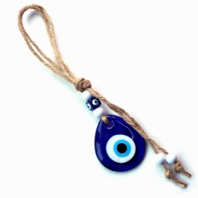 Hot Hemp Rope Glass Ornament Water Drop Pendant Resin Turkey Devil Eye Wall Decoration Manufacturer