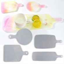 4 Pcs Epoxy Resin Molds Round Square Small Tray Silicone Molds Ornament Making Tool for DIY Resin Artwork, Home Decor