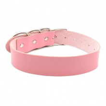 Sexy Pink PU Leather Collars Slave Hotwife Choker Necklace Punk Letters BDSM Sex Cosplay Chocker Jewelry 30MM