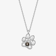 Pet Projection Photo Necklace For Girls Personalized Dog Cat Necklaces Female Memorial