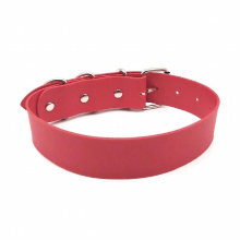 Sexy Punk Red Pu Leather Choker Collar Rhinestone Large Letters Personalized Name Necklaces For Women & Men Cosplay Wear
