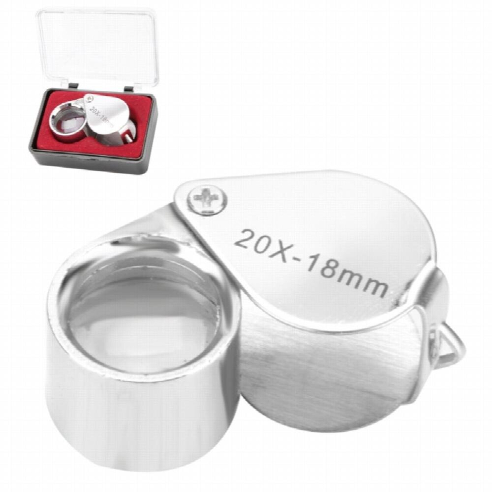 20X Folding Jeweler Loupe Handheld Magnifying Glass Pocket Size Magnifier Jewelry Diamond Classification Electronics Repair Tool