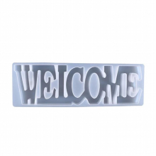 Welcome character shaped silicone mold of epoxy resin can be used for house number decoration DIY jewelry accessories