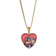 Memory Customize Love Heart Photo Pendant Necklace Personalized Pictures Photo Name Customize Jewelry for Kids Family