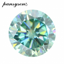 Promotion 1CT 6.5MM Green Real Moissanite VVS1 3EX Cut Loose Gemstones DIY Jewelry Accessories with