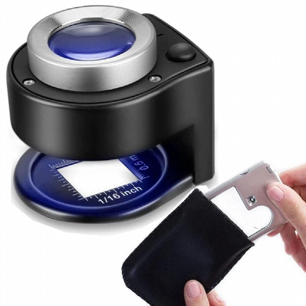 Jewelers Loupe 30X Loupe Magnifier 22Mm Big Eyepiece For Reading,Textile Optical,Embroidery,Circuit Board,Coins