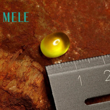 Natural golden yellow prehnite stone,8*10mm,the oval,3.2ct loose stone DIY matching stone matching for women