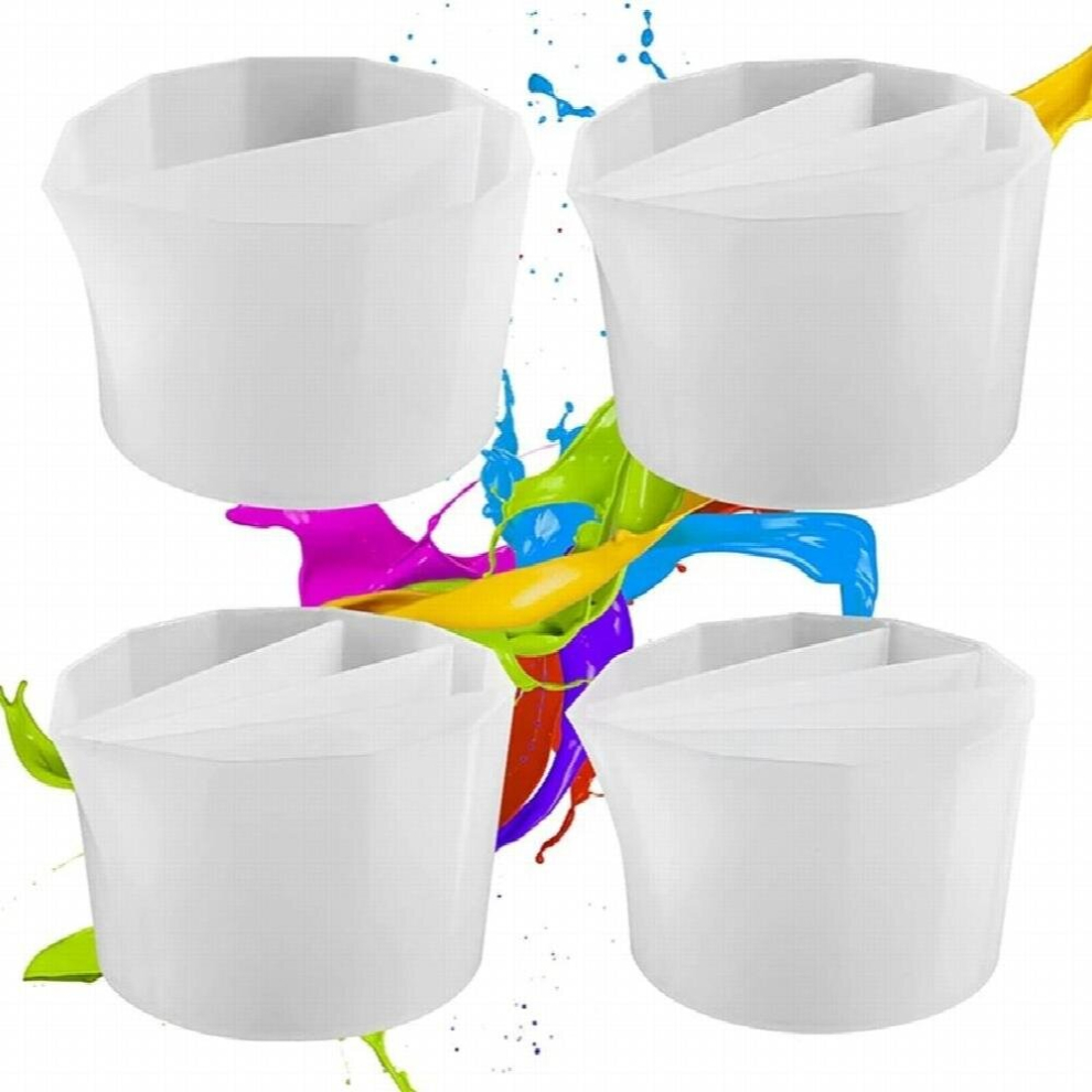 Split Cup For Paint Pouring, Silicone Paint Pour Cup 2-3-4-5 Channels Dividers Painting Tool For Paint Resin Pouring Diy 885668293625