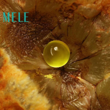 Natural golden yellow prehnite stone,5x5mm 0.65ct loose stone DIY stone matching stone matching round for women