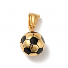 5pcs 316 Surgical Stainless Steel Enamel Soccer Ball Pendant Sports Football Charms for Chain Necklace Men Women Jewelry