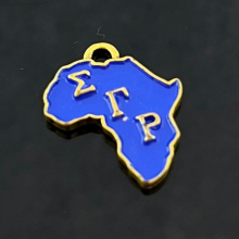 Four types of alloy Map Pendant sisters sorority club Four colors letter accessory