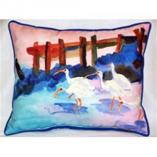 White Ibises Indoor & Outdoor Throw Pillow- 20 x 24 in.
