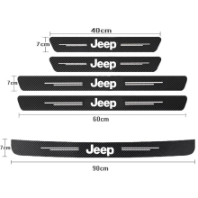(5Pcs For Jeep) Car Door Threshold Scuff Plate For Jeep Renegade Cherokee Kl Xj Wk2 Compass