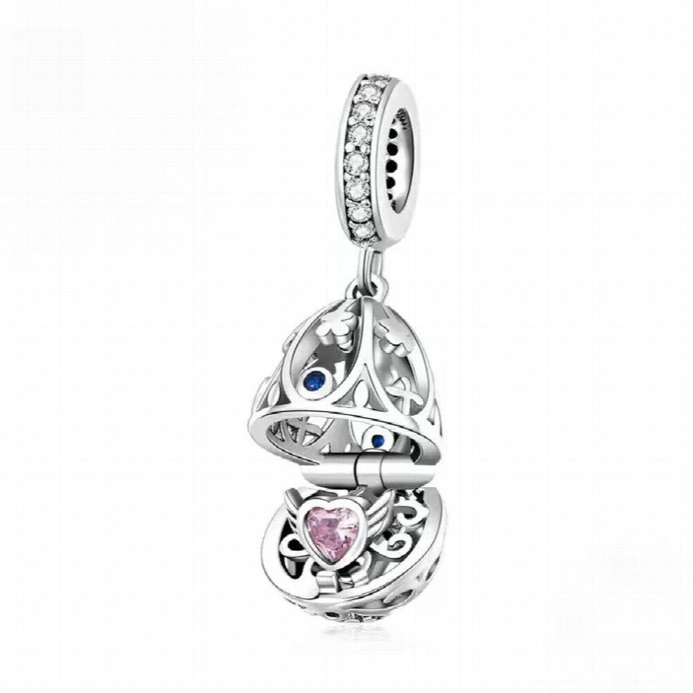 The Hot Can Open The Crystal Encrusted Easter Christmas Egg Pendant