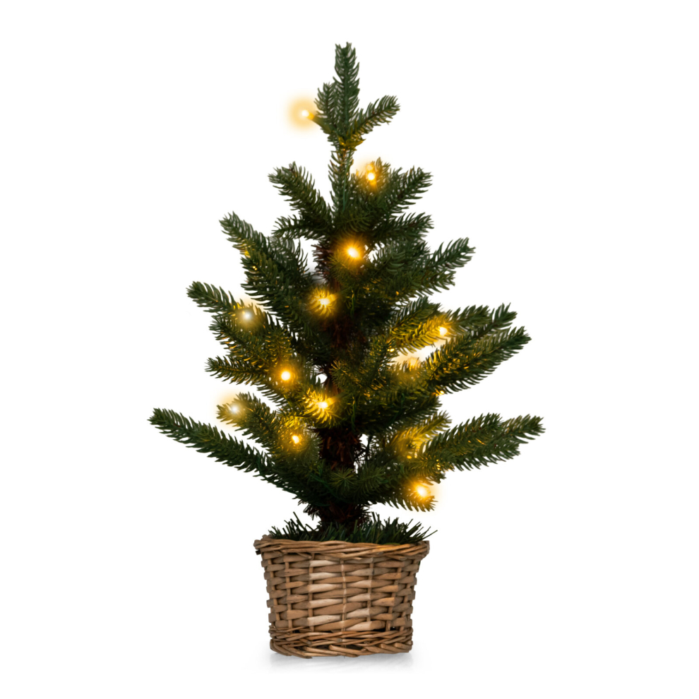 1.5FT Pre-lit Mini Christmas Tree Tabletop Xmas Tree w/ Led Light