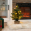 Costway 1.5FT Pre-lit Mini Christmas Tree Tabletop Xmas Tree w/ Led Light 9