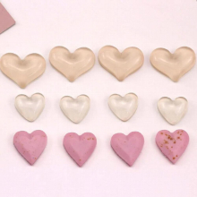 Newest Flatback Resin Cabochons Flatback Lovely Heart Patch Stickers 50pcs/Lot DIY Jewelry Findings Ornament Accessory Charm
