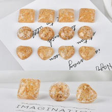 50pcs Resin Dried Flowers Semicircular Heart Square Half Pills DIY Cabochons Accessories Material Jewelry Ornament material