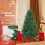 Casart 6 FT Christmas Tree  Hinged Xmas Full Tree with 1355 Lush Branch Tips 6