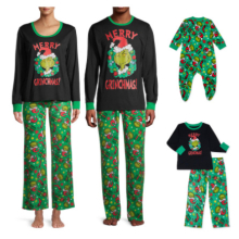 (Kid 13-14T) Family Christmas Pyjamas The Grinch Pajamas Sleepwear Nightwear PJs Outfits