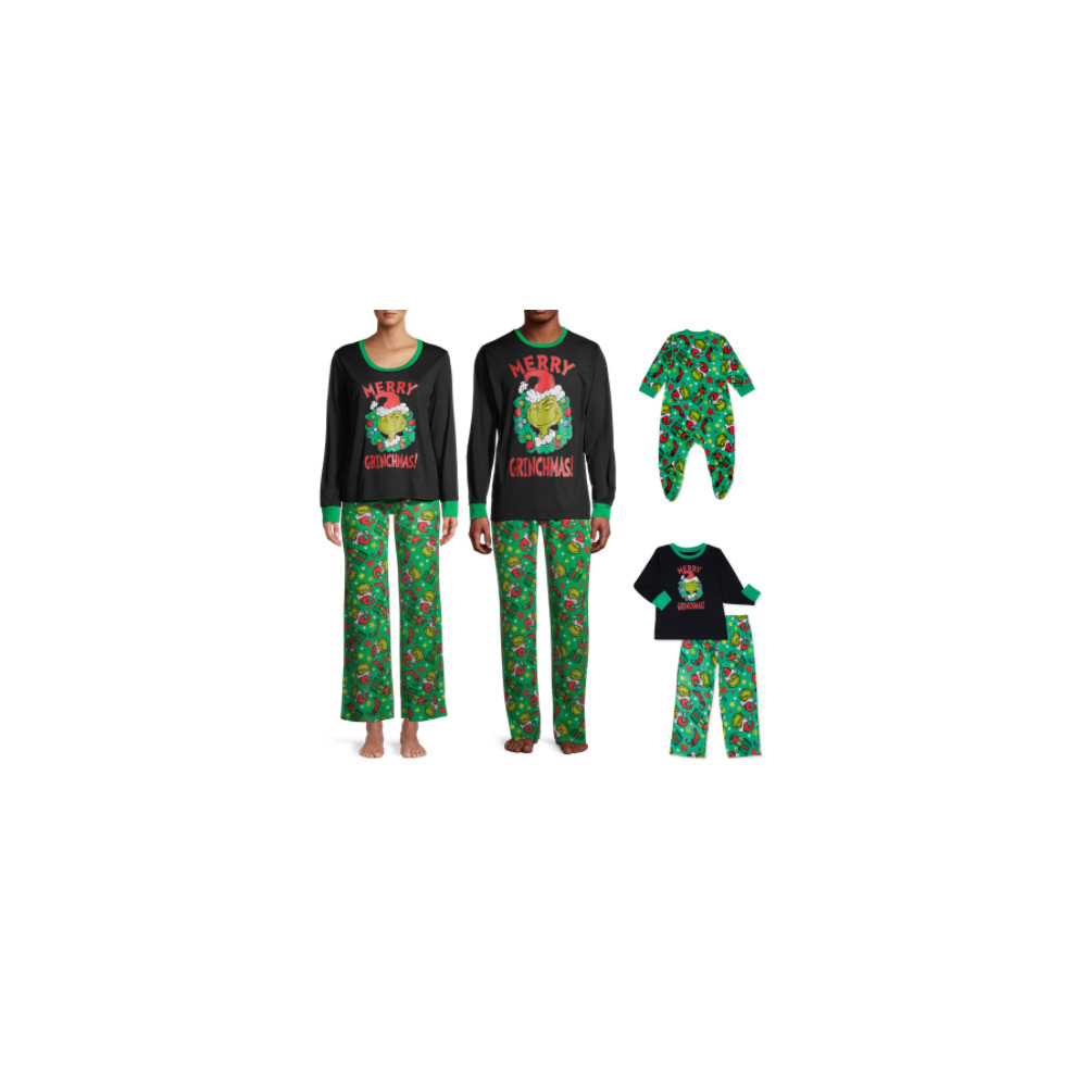 (Baby 18-24M) Family Christmas Pyjamas The Grinch Pajamas Sleepwear Nightwear PJs Outfits