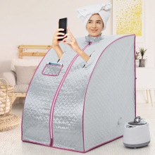 Foldable Sauna Tent 2L Steam Pot Home Spa Room Slimming Health Therapy w/ Chair