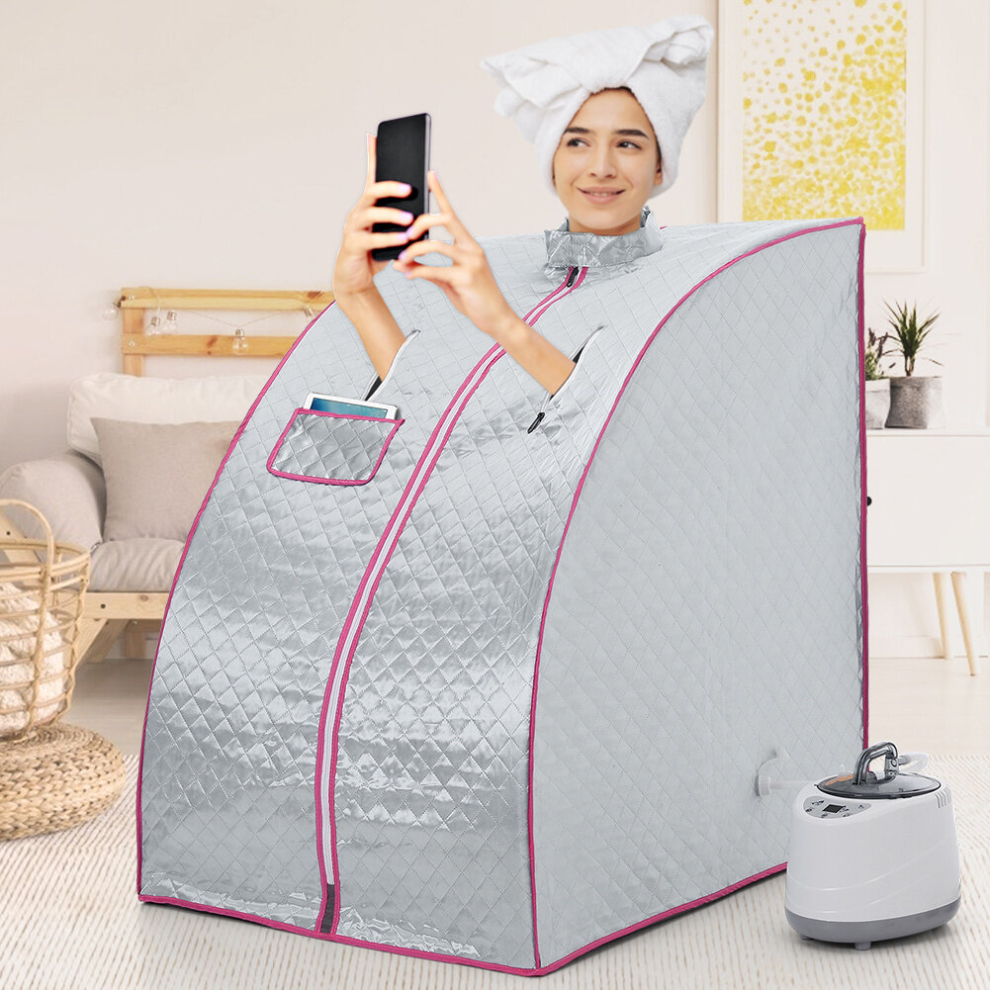 Foldable Sauna Tent 2L Steam Pot Home Spa Room Slimming Health Therapy w/ Chair