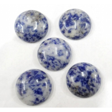 20pcs natural stone round 25mm cabochons no hole sodalite beads for DIY Jewelry making clothes ring accessories
