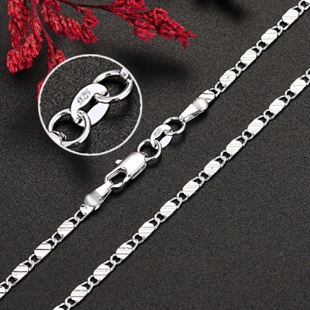 925 Sterling Silver 16/18/20/22/24/26/28/30 Inch Chain Necklaces For Women Jewelry GaaBou