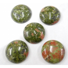 20pcs natural stone round 25mm cabochons no hole Unakite beads for DIY Jewelry making clothes ring accessories