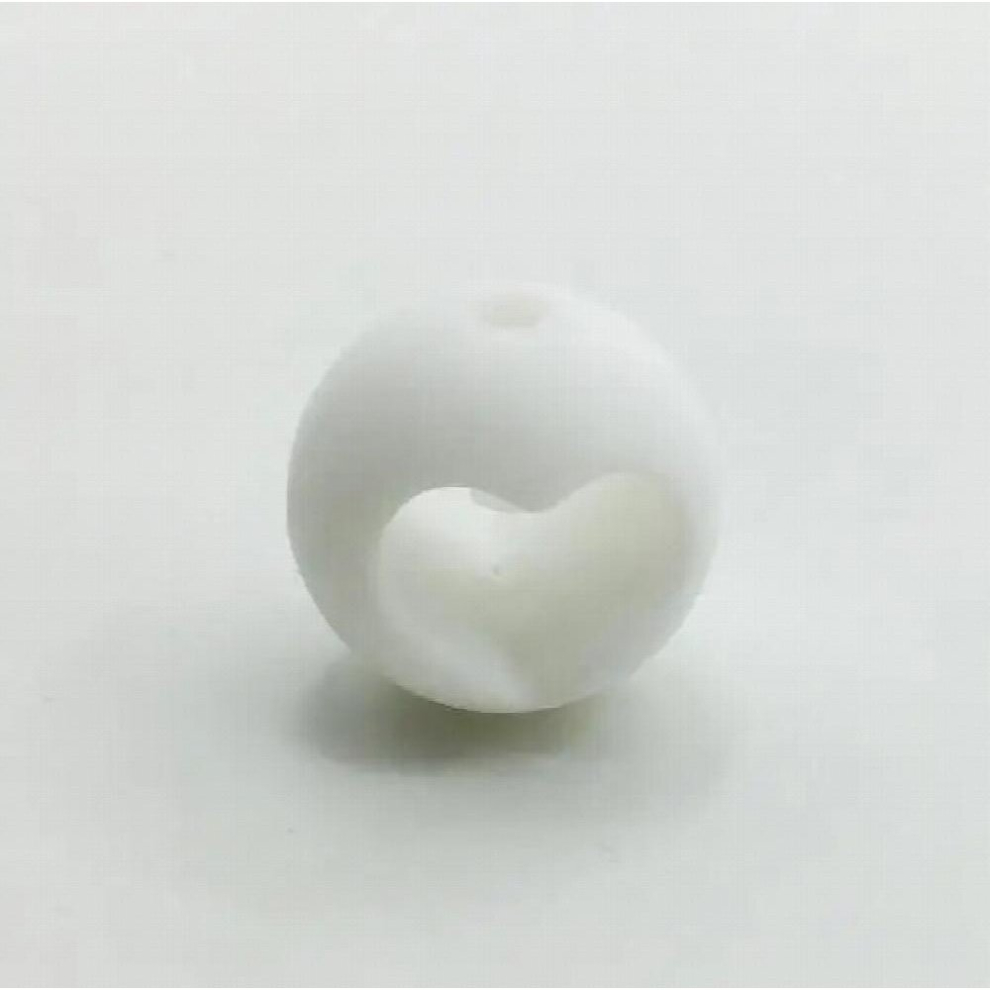 100pieces/lot Silicone Beads Baby Teething Beads 15mm Round bead with heart shaped Teething 15MM Round Silicone Beads