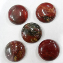 20pcs Natural Stone Round 25mm Cabochons No Hole Red Stone Beads for DIY Jewelry Making Clothes Ring Accessories